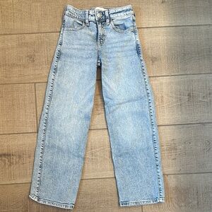 Abercrombie Kids High Rise Wide Leg Blue Jeans